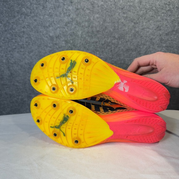 Puma Evospeed Distance Elite Track Spikes Orange Neon Men's US 12.5 - Picture 3 of 9